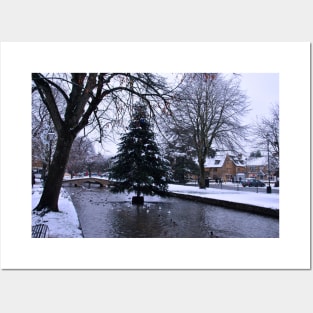 Bourton on the Water Christmas Tree Cotswolds Posters and Art